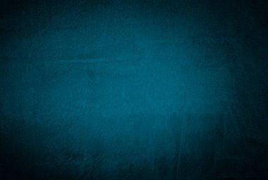 Vintage grunge mavi beton doku stüdyo duvarı arka planı vignette ile.