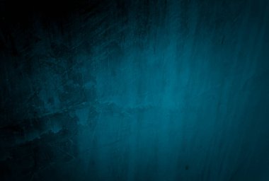 Vintage grunge mavi beton doku stüdyo duvarı arka planı vignette ile.