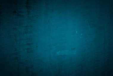 Vintage grunge mavi beton doku stüdyo duvarı arka planı vignette ile.