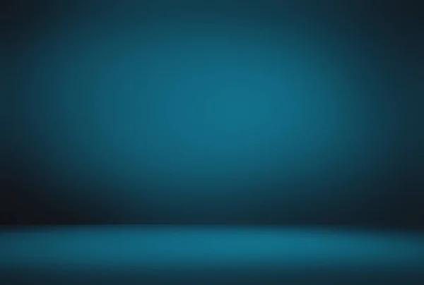 Abstrait Dégradé de luxe fond bleu. Bleu foncé lisse avec vignette noire Studio Banner. — Photo