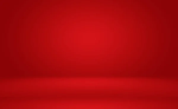 Abstrait luxe doux fond rouge Noël Valentines layout design, studio, chambre, modèle web, rapport d'entreprise avec la couleur de dégradé de cercle lisse. — Photo