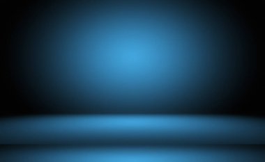 Soyut Lüks Derece Mavi arka plan. Siyah vignette Stüdyo Sancağıyla Pürüzsüz Koyu Mavi.