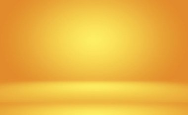 Soyut Lüks Altın Gradyan Stüdyo Duvarı. Arka plan, düzen, afiş ve ürün sunumu olarak kullanılabilir..
