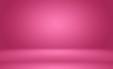 Soyut boş açık pembe stüdyo odası arka planı, ürün gösterimi, afiş, şablon için montaj olarak kullan.