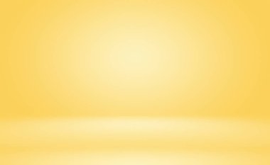 Parlak sarı gradyan stüdyo odası arka planının soyut katı.