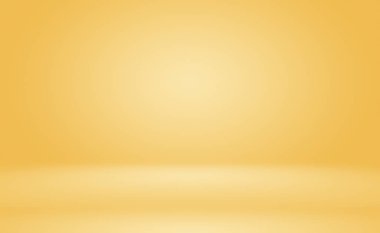 Soyut Lüks Altın Gradyan Stüdyo Duvarı. Arka plan, düzen, afiş ve ürün sunumu olarak kullanılabilir..