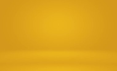 Soyut Lüks Altın Gradyan Stüdyo Duvarı. Arka plan, düzen, afiş ve ürün sunumu olarak kullanılabilir..