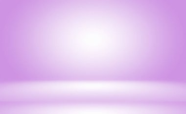 Stüdyo Arkaplan Konsepti - ürün için soyut boş ışık gradyanı mor stüdyo odası arka planı. Düz Stüdyo arkaplanı.