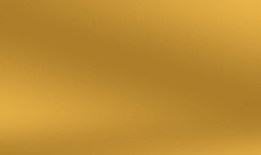 Soyut Lüks Altın Gradyan Stüdyo Duvarı. Arka plan, düzen, afiş ve ürün sunumu olarak kullanılabilir..