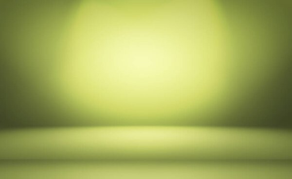 Роскошная простая зеленая студия на фоне пустой комнаты с пространством для текста и картинки