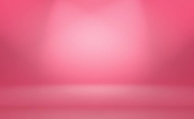 Soyut boş açık pembe stüdyo odası arka planı, ürün gösterimi, afiş, şablon için montaj olarak kullan.