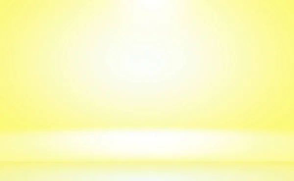 Abstract solide van stralende gele gradiënt studio muur kamer achtergrond. — Stockfoto
