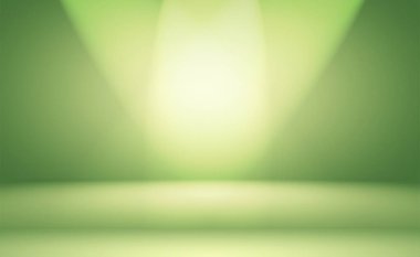 Lüks düz yeşil gradyan soyut stüdyo arkaplan boş oda metin ve resim için yer