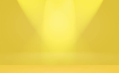 Soyut Lüks Altın Gradyan Stüdyo Duvarı. Arka plan, düzen, afiş ve ürün sunumu olarak kullanılabilir..