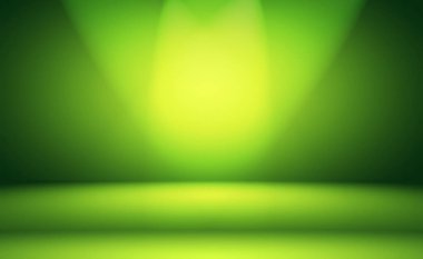 Lüks düz yeşil gradyan soyut stüdyo arkaplan boş oda metin ve resim için yer