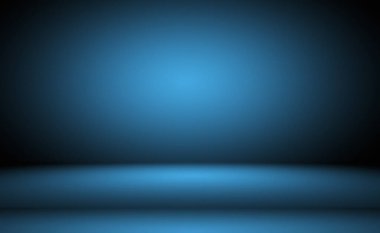 Soyut Lüks Derece Mavi arka plan. Siyah vignette Stüdyo Sancağıyla Pürüzsüz Koyu Mavi.