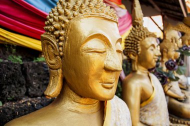 Buddism heykeller Laos genel Tapınak