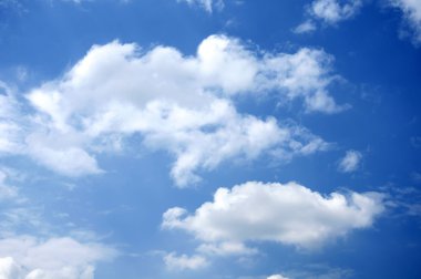 Mavi gökyüzü, beyaz bulut