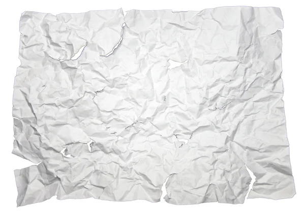 Buraco Textura de papel com fundo branco — Fotografia de Stock