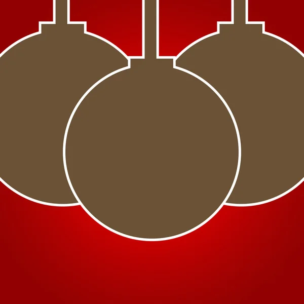 Abstract red background with Christmas balls — Stock Photo, Image