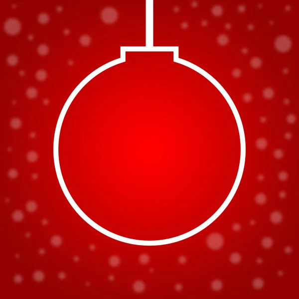 Abstract red background with Christmas balls — Stock Photo, Image