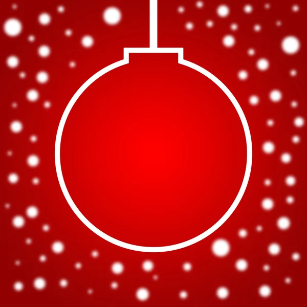 Fond rouge abstrait avec boules de Noël — Photo