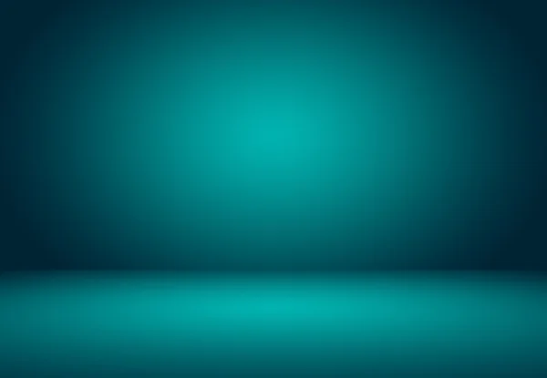 Smooth Turquoise with Black vignette Studio well use as backgrou — Stockfoto