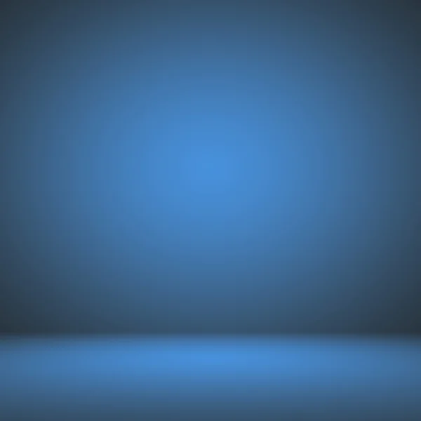 Empty Dark blue with Black vignette Studio well use as backgroun — Stock Photo, Image