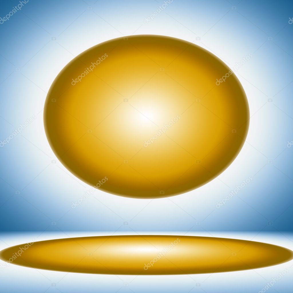 Gold Ball gradient with blue background.