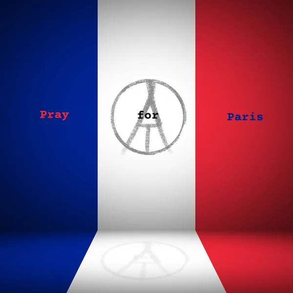 ธงฝรั่งเศสเรียบพร้อมสตูดิโอ Black vignette ใช้งานได้ดีเป็น backgr — ภาพถ่ายสต็อก