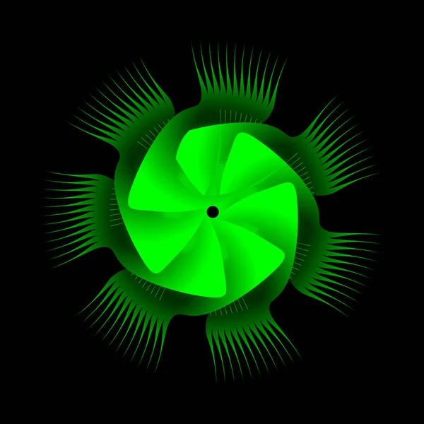 Pola Spiral Abstrak Berbentuk Seperti Bintang Bunga Transisi Spiral Melingkar - Stok Vektor