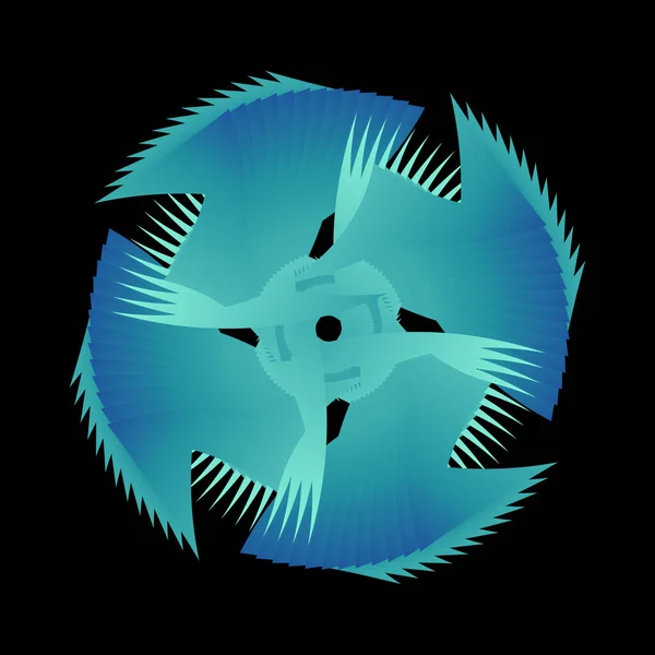 Abstrato Padrão Espiral Circular Forma Uma Estrela Flor Transição Circular — Vetor de Stock