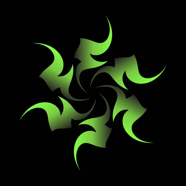 Abstrakcyjny Okrągły Wzór Spiralny Kształcie Gwiazdy Kwiatowej Gwiazda Okrągły Spiralny — Wektor stockowy