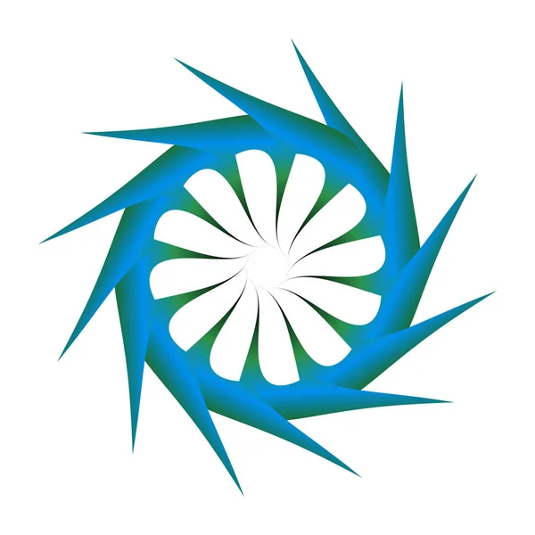 Дизайн Круга Заостренными Сторонами Абстрактные Круги Острым Синим Цветом — стоковый вектор