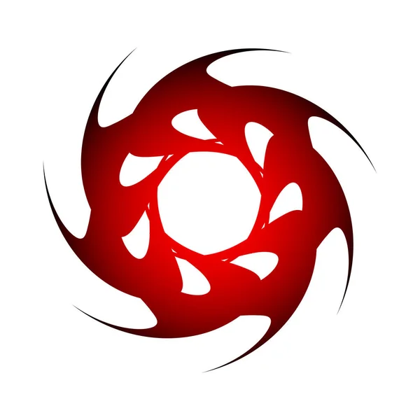 Спирограф Острый Круг Креативный Символ Темно Красного Цвета — стоковый вектор
