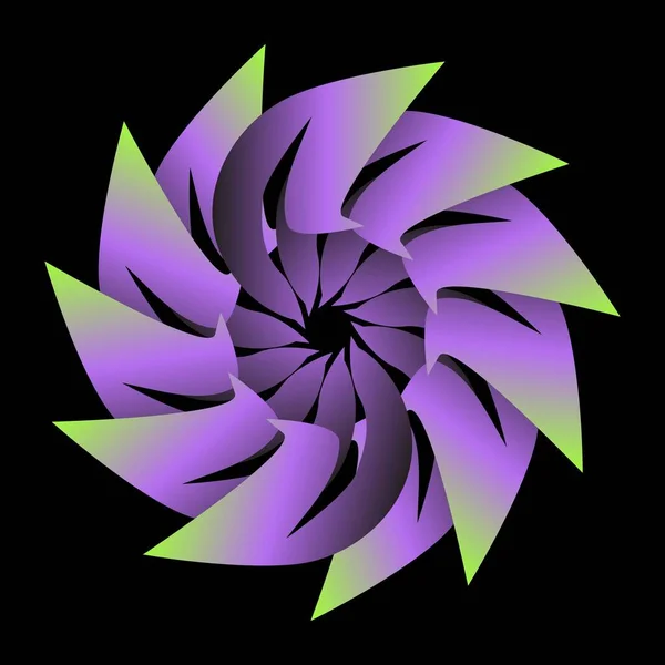 サークル遷移抽象的なパステルグリーン紫の色に包まれた — ストックベクタ