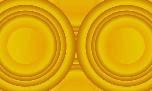 最小黄色の抽象的な半円の背景 — ストックベクタ