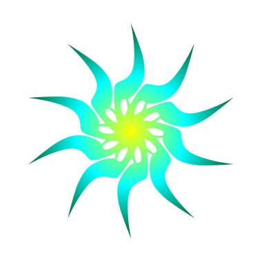 Dönen girdap dairesel geçiş mavi sarı renkle