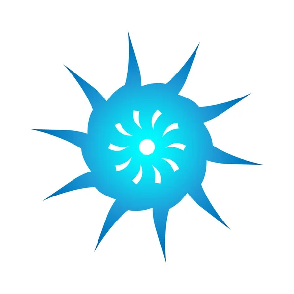 Tourbillons Rotation Transition Circulaire Avec Dégradé Bleu — Image vectorielle