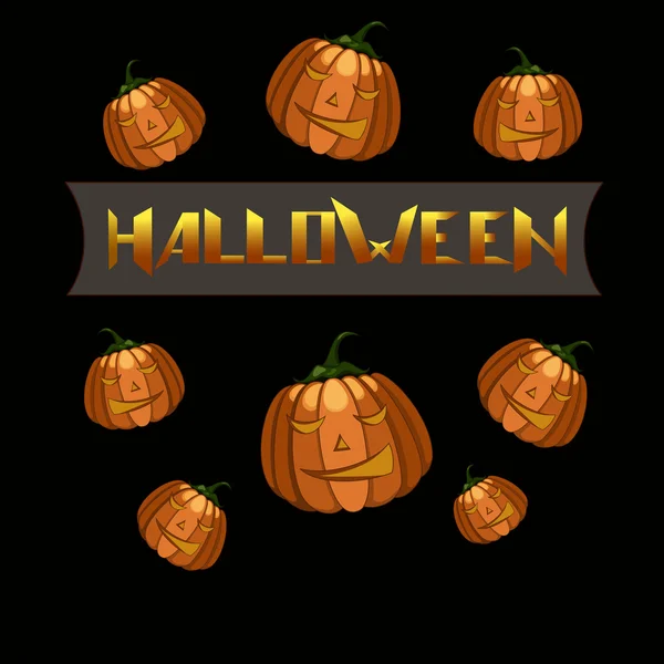 Poster di Halloween. Illustrazione vettoriale. — Vettoriale Stock