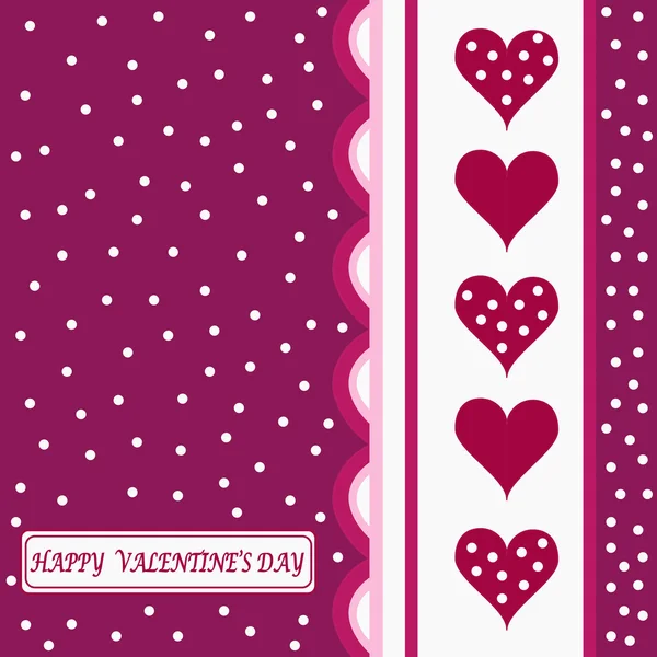 心的快乐情人节卡片。 — 图库矢量图片#