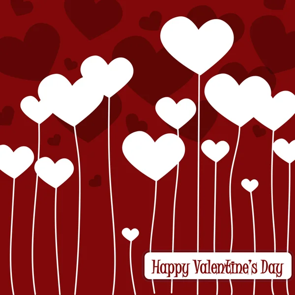 Happy valentines day cards with hearts — Stock Vector