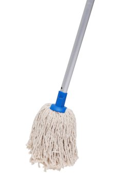 Mutfak ve salonlar gibi endüstriyel katların temizlenmesi için metal direkli endüstriyel temizlik başlığı..