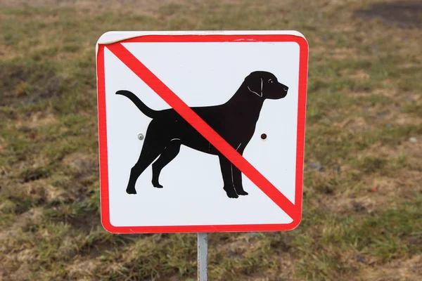 산책 공원 개에 로그인 금지 — 스톡 사진