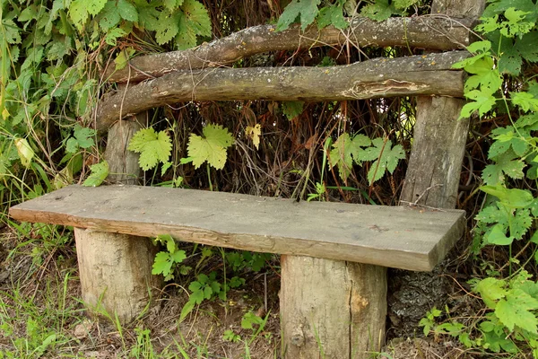 Old bench made of wooden planks — Stock Photo, Image