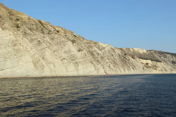 black sea coast. bald mountain.