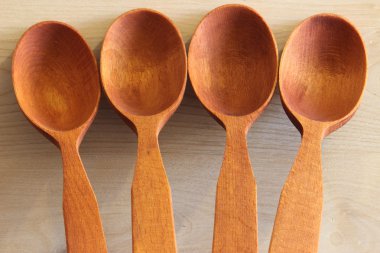 Bir kaşık tahtadan yapılmış