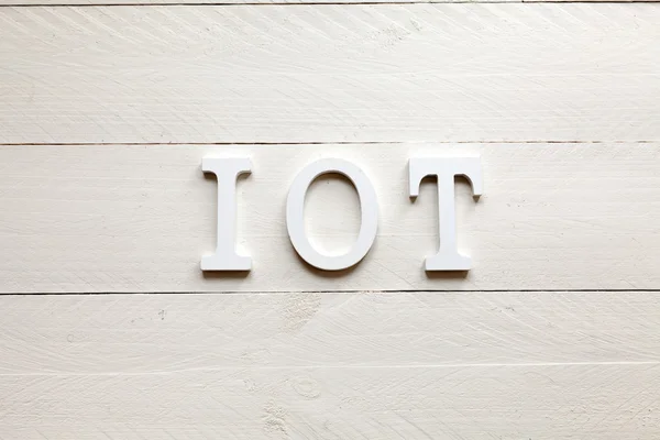 A betűszó Iot Internet dolog fehér háttér — Stock Fotó