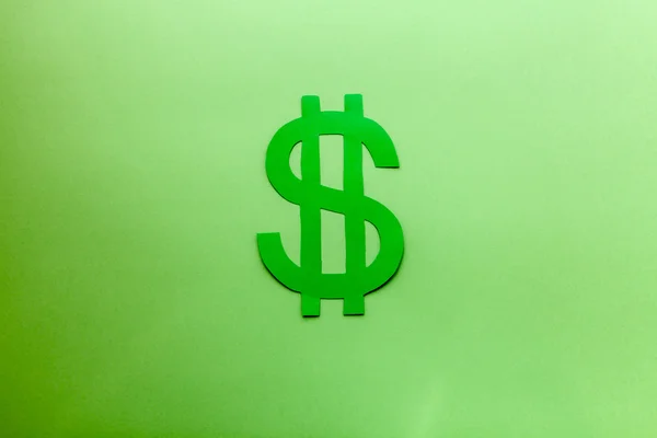 Símbolo dólar verde — Foto de Stock