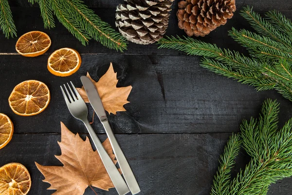 Decoración de la cena cubiertos de otoño —  Fotos de Stock